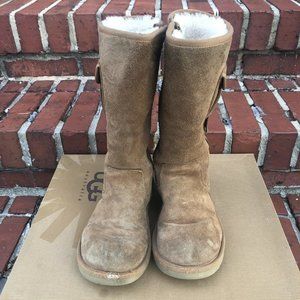 UGG Australia Youth Retro Cargo Suede Boots Brown